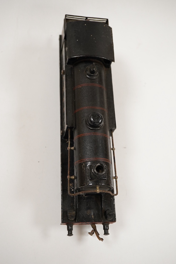 An 0 gauge Bing for Bassett-Lowke tinplate clockwork LNWR 4-4-0T locomotive, 3611, with original clockwork mechanism